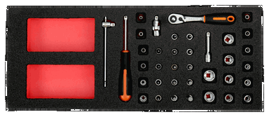 Zestaw nasadek 1/4" - 37 elementów BAHCO