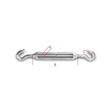 Nakrętka napinająca hak-hak (śruba rzymska)AISI 316 M5 dł. 130 mm Robur