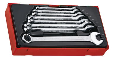 Zestaw 8 kluczy płasko-oczkowych calowych TT3592, Teng Tools