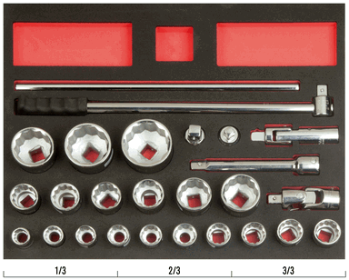 Zestaw nasadek 3/4" - 26 el. BAHCO