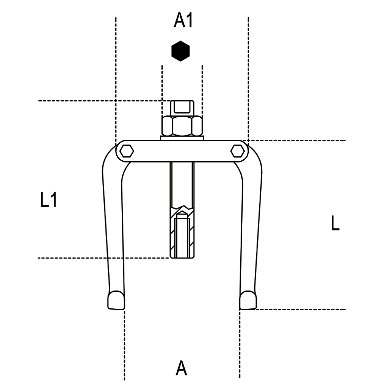Ściągacz 2-ramienny do tulejek rozporowych 35-75 mm (do 1544), 1542/1 Beta