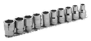 Nasadki 1/2", zestaw 10 szt. Heavy na szynie BAHCO