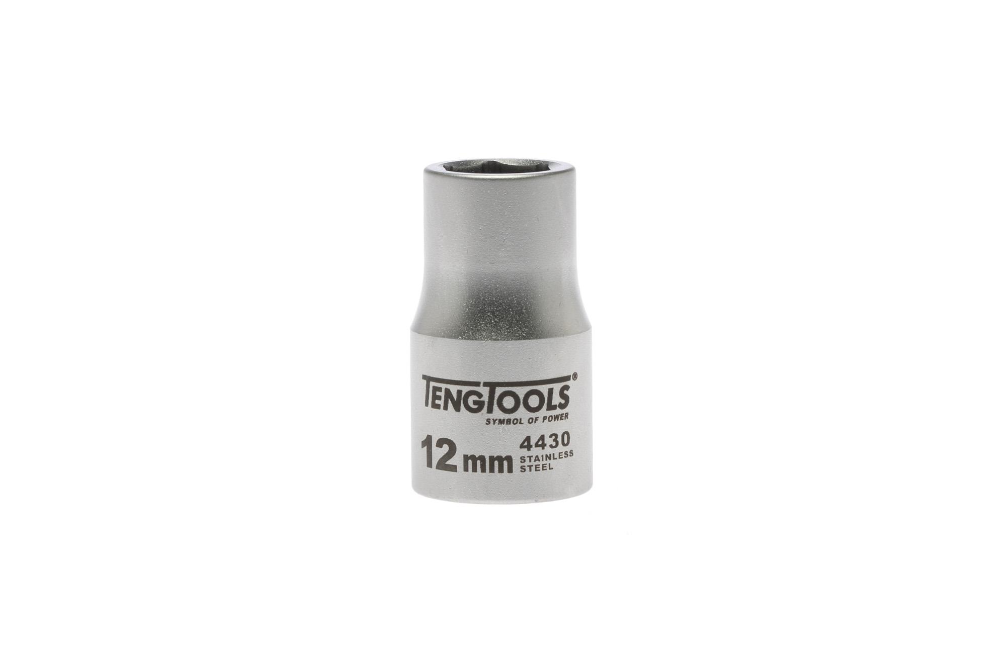 Nasadka 6-kątna nierdzewna z chwytem 1/2" 12 mm Teng Tools