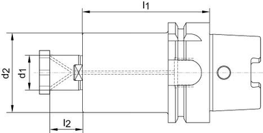 Uchwyt do glow.frezar. DIN69893A KKB HSK-A63 32x100mm HAIMER