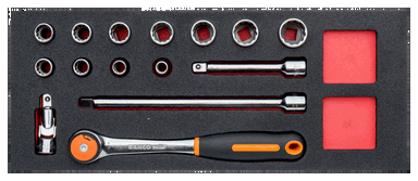 Wkład narzędziowy 1/2" - 15 el. BAHCO