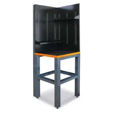 Moduł narożny wolnostojący z panelami perforowanymi RSC55 2000x700x700 mm, szary z pomarańczowym, 5500/C55AC-G Beta