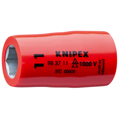 Nasadka sześciokątna do śrub z łbem sześciokątnym 98 37 11 Z gniazdem czworokątnym 3/8” KNIPEX