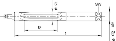 Rozwiertak reczny DIN859 HSS, 4,0mm BECK