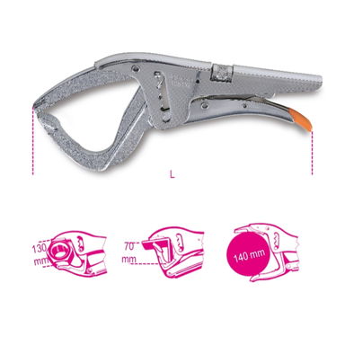 Szczypce Morse'a nastawne samoblokujące z długimi szczękami 270 mm, 1051XL Beta