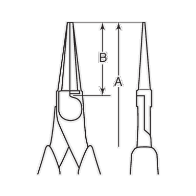 Szczypce półokrągłe z nosem wydłużone 160mm AL-BR BAHCO