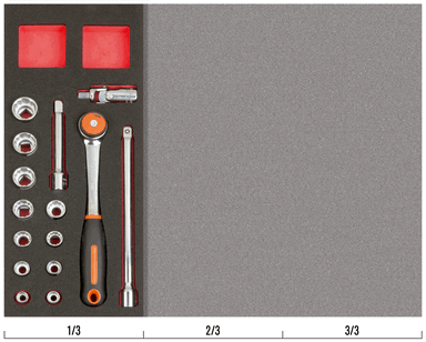 Wkład narzędziowy 1/2" - 15 el. BAHCO