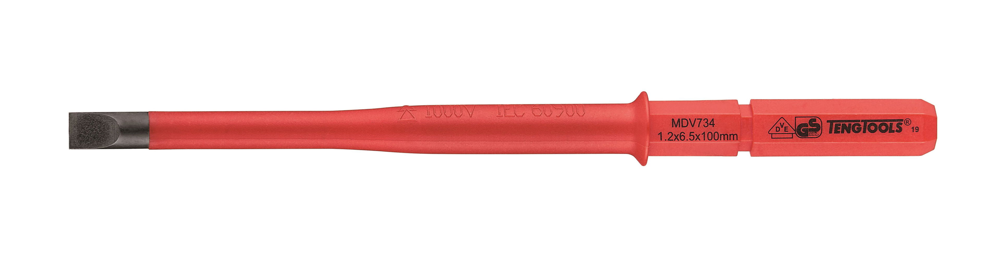 Izolowany trzon wkrętakowy VDE 1.2×6.5 mm Teng Tools