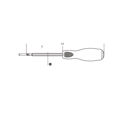 Wkrętak krzyżowy do pobijania PH2x6x100 mm, 1242 Beta