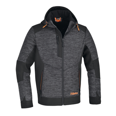 Bluza polarowa ze wstawkami softshell szara/czarna, roz. XS Beta