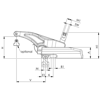 Docisk regul.przesuwny 7600-22 M10x12 AMF