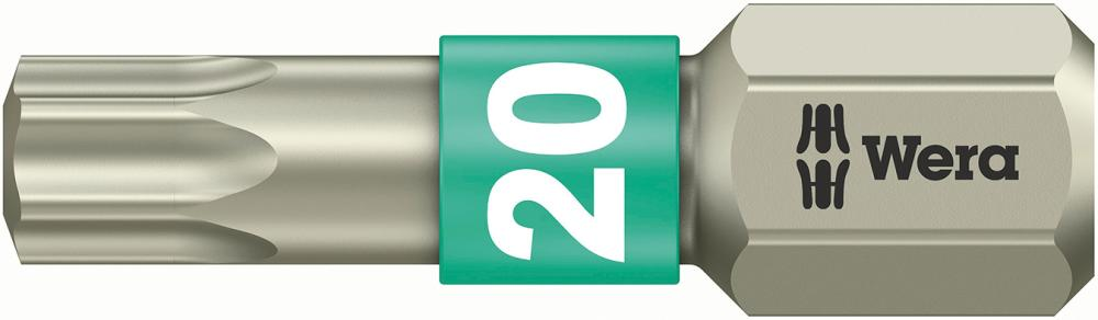 Bit nierdzewny 1/4" DIN3126C6,3, do srub z gniazdem Torx 20x25mm Wera