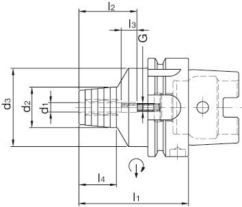 Uchwyt zaciskowy hydrauliczny DIN69893A 20x150mm HSK-A63 WTE