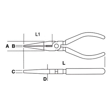 Szczypce półokrągłe przemysłowe 200 mm, 1166GBM/200 Beta