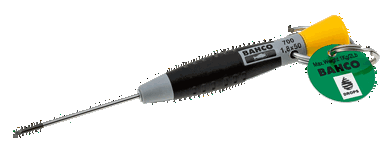 Wkrętak płaski precyzyjny 1.5 mm x 0.25 mm x 50 mm z pierścieniem ze stali nierdzewnej BAHCO