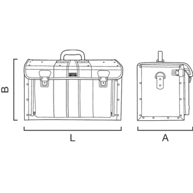 Walizka na narzędzia skórzana 440x195x290mm udźwig 13kg BAHCO