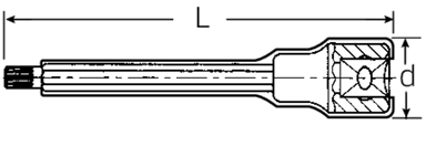 Nasadka 3/8" XZN M6, L-136mm, izolowana 1000V VDE STAHLWILLE