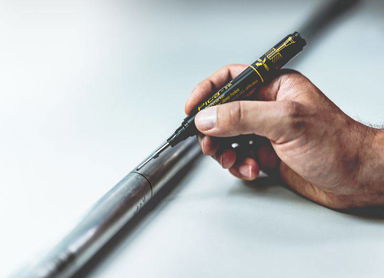 Marker do glebokich otworow Pica-Ink, kolor czarny Pica