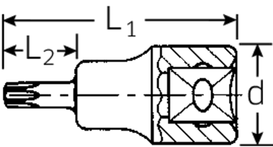 Nasadka wkrętakowa 1/2" T60 TORX STAHLWILLE