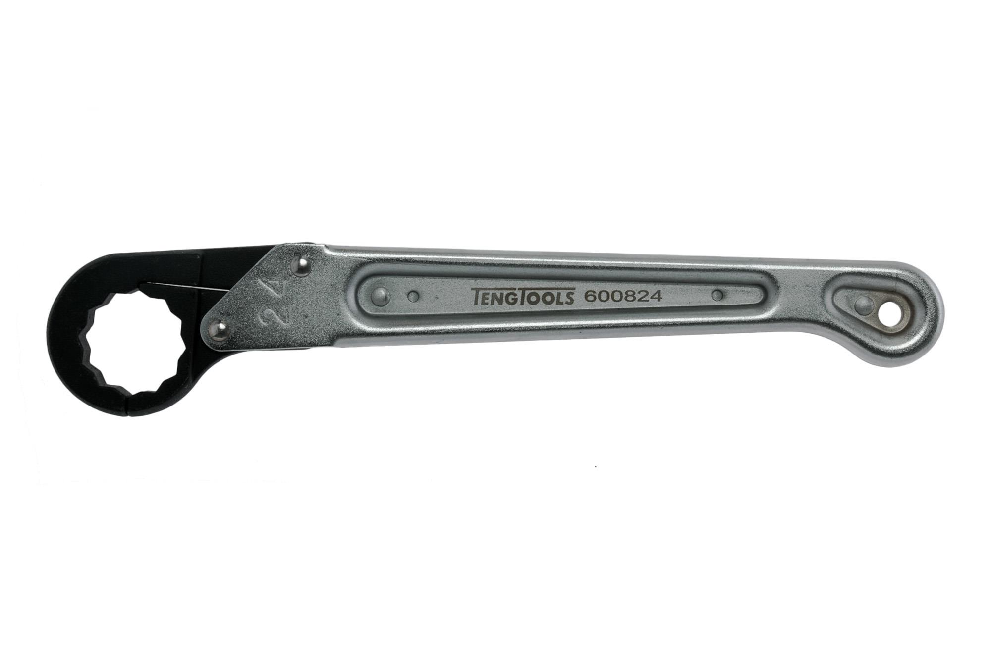 Klucz oczkowy zapadkowy otwierany 24 mm Teng Tools