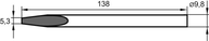 Grot lutowniczy, dlutowy,prosty 0152KD Ersa