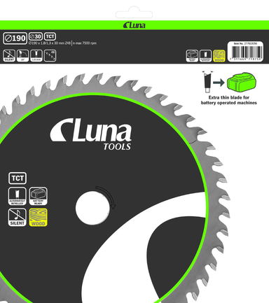 Piła tarczowa Luna Extra Thin 190x30 Z48 Luna