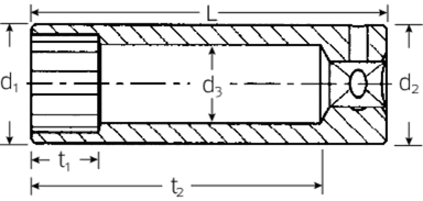 Nasadka 1/4" rozmiar 5/16", głęboka AS 40605/40606 STAHLWILLE