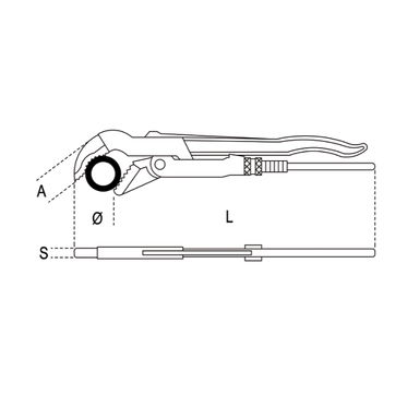 Szczypce do rur 550 mm, Ø max 2", 374 Beta