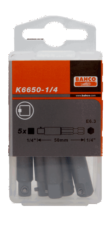 Adapter nasadki 1/4” kwadrat 1/2” 50 mm BAHCO
