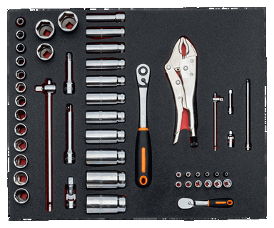 Nasadki 1/4" + 1/2" - 50 elementów BAHCO