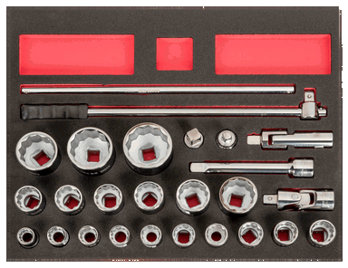 Zestaw nasadek 3/4" - 26 el. BAHCO