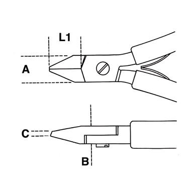 Szczypce tnące boczne dla elektroników 120 mm, 1182BM Beta