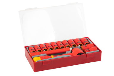 Zestaw narzędzi nasadowych izolowanych VDE 1000V z chwytem 3/8" Teng Tools