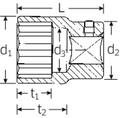 Nasadka 1" 41mm, 12-kątna, krótka STAHLWILLE