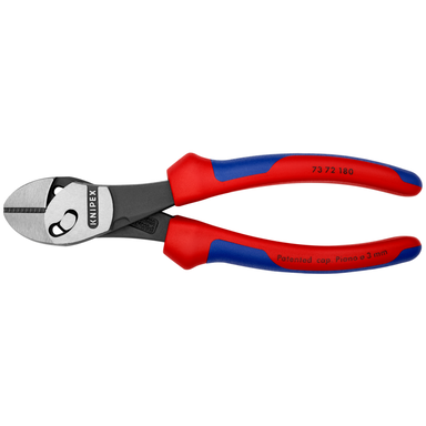 KNIPEX TwinForce® 73 72 180 BK Szczypce tnące boczne o dużej wytrzymałości KNIPEX