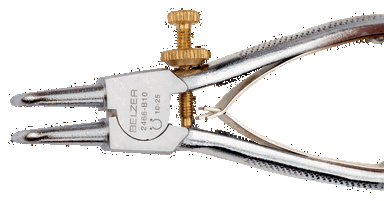 Szczypce do pierścieni zewnętrznych, odgięte o 90°, 3-10 mm, średnica oczka 1.0-1.5 mm BAHCO