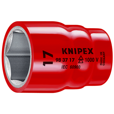 Nasadka sześciokątna do śrub z łbem sześciokątnym 98 37 10 Z gniazdem czworokątnym 3/8” KNIPEX
