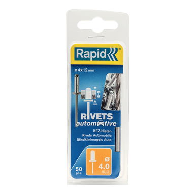 Nity Rapid samochodowe ?4,0 x 12 mm - opakowanie 50 szt.; zawiera wiertło