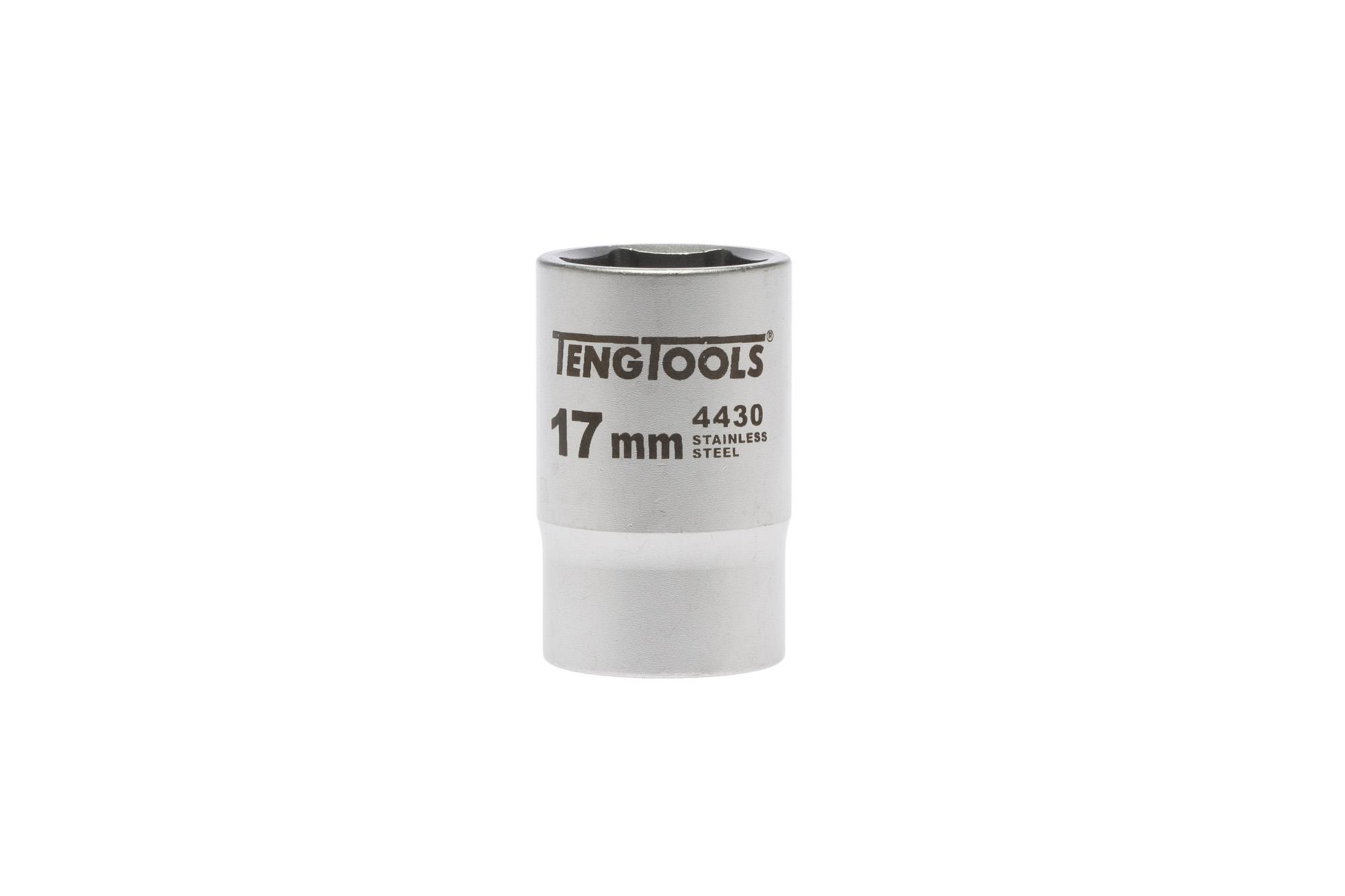 Nasadka 6-kątna nierdzewna z chwytem 1/2" 17 mm Teng Tools