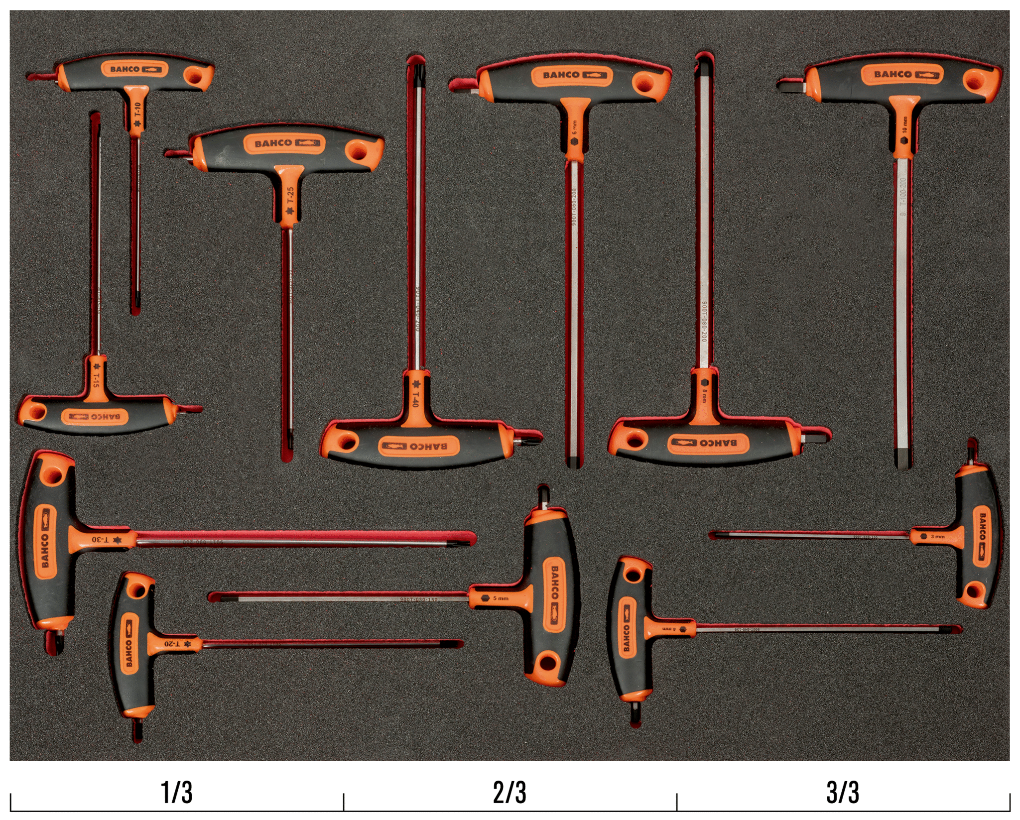 Wkład narzędziowy imbus + TORX - 12 elementów BAHCO