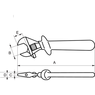 Klucz nastawny izolowany 6", max. otwarcie 20 mm 8070V BAHCO