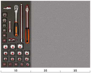 Zestaw nasadek 3/8" 5-13mm, 28 elementów BAHCO