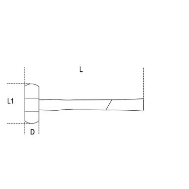 Młotek z obuchami z tworzywa 45 mm do pracy na wysokościach, 1390HS Beta