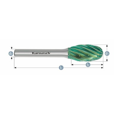 Pilnik obrotowy Green-Tec TRE HP-3 8x15x6x60 Integra Tools