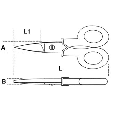 Nożyczki dla elektryków z prostymi ostrzami 145 mm, 1128BM Beta