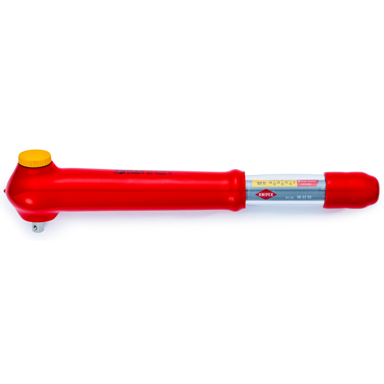 Klucz dynamometryczny 98 33 50 Z zabierakiem czworokątnym, dwukierunkowy KNIPEX